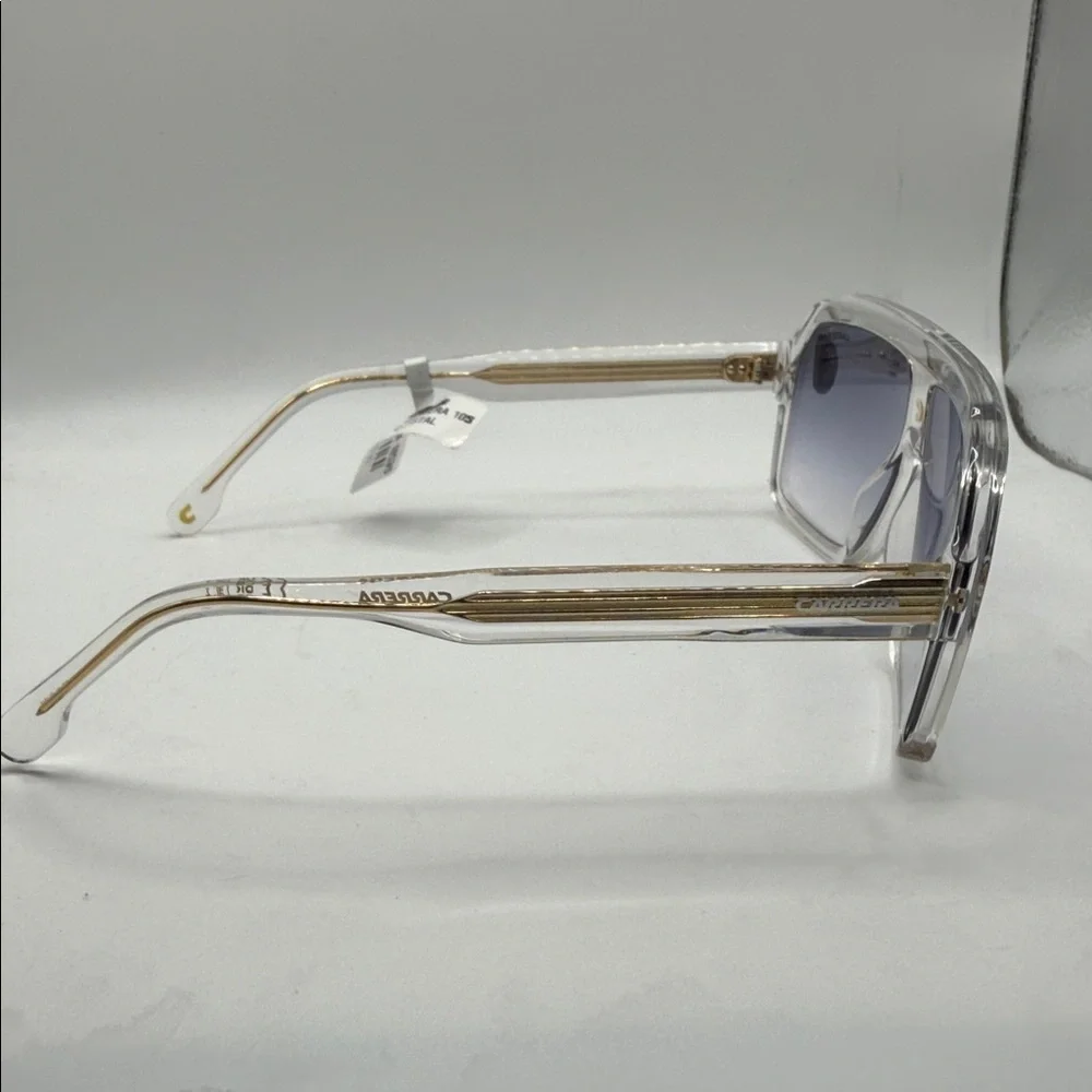 Carrera Transparent Frame Sunglasses with Blue Lenses 1053